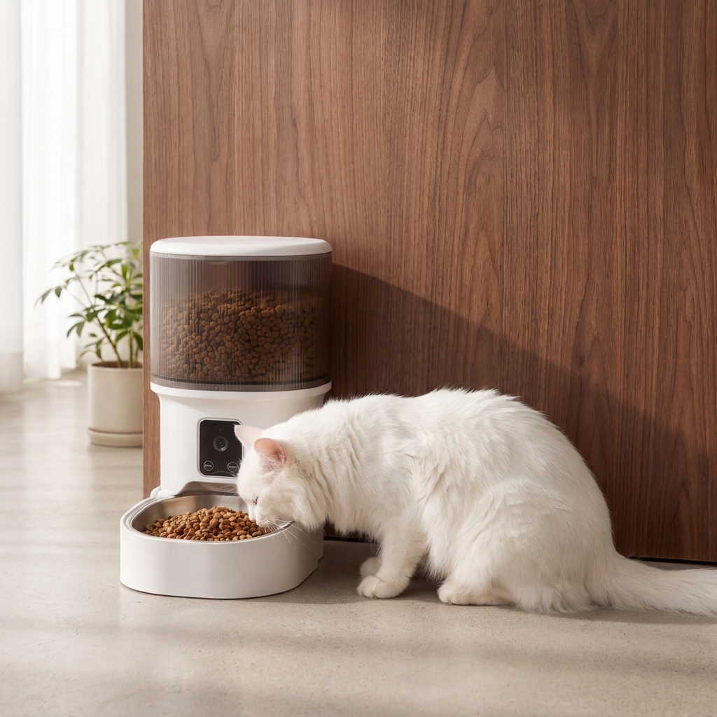 Distributeur croquettes chat automatique 4L avec caméra